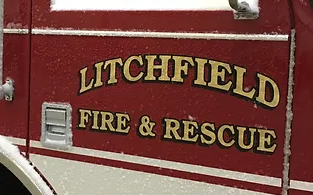 Litchfield Fire and Rescue words on truck